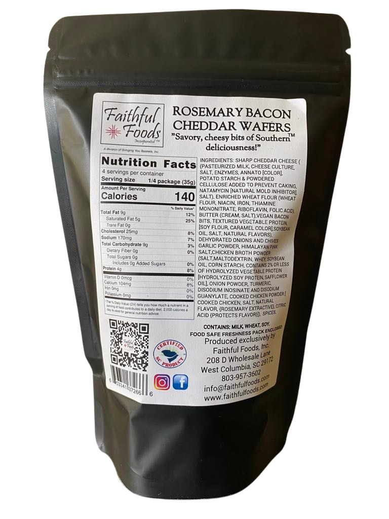 Rosemary Bacon Cheddar Wafers